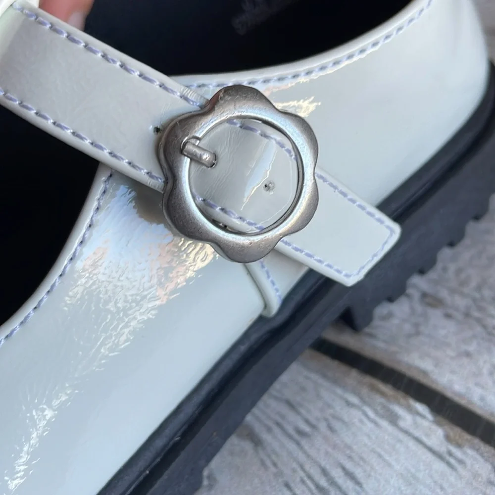 Shiny Faux-Leather Mary-Jane Shoes for Girls - Size 3Y